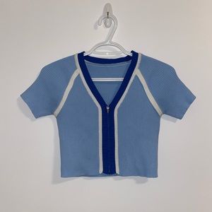 Summer Cropped Top in Blue